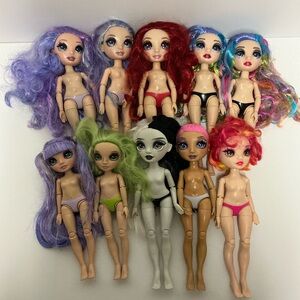 Rainbow High Doll Lot - 10 Nude Dolls TLC